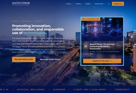 The Austin Forum on Technology & Society, live Smart Website by SWATS