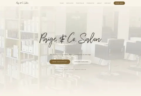 Paige & Co. Salon — live Smart Website by SWATS